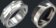 mens steel rings