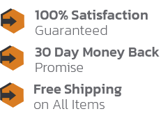 100% satisfaction guaranteed - 30 days money back promise - free shipping on all items